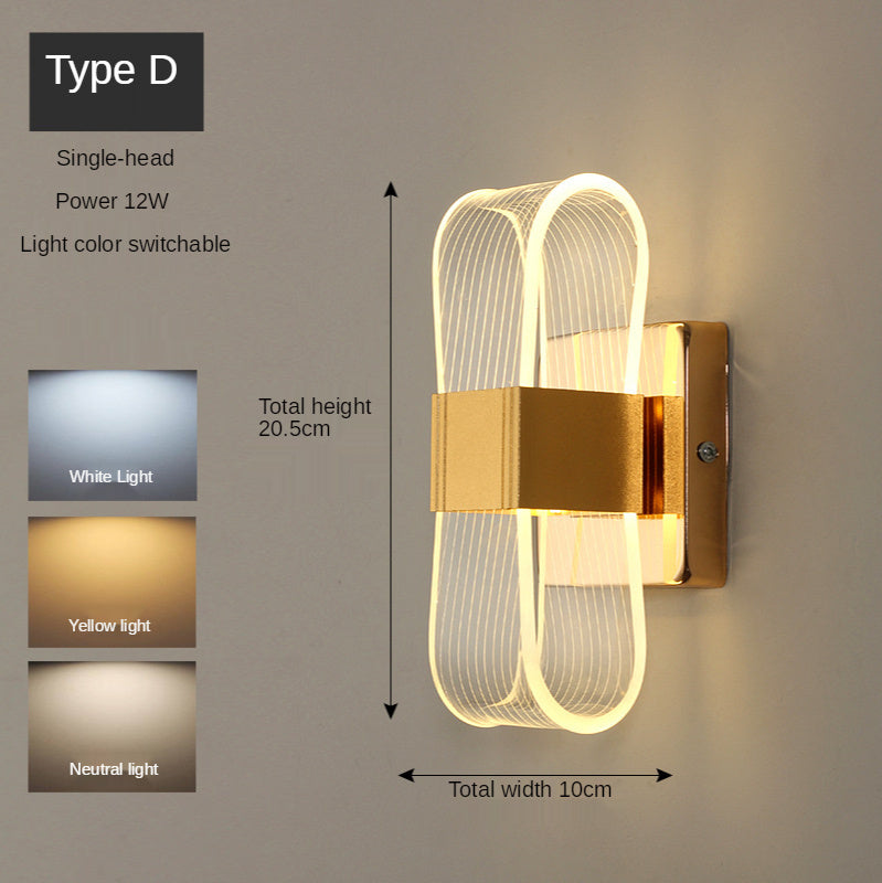 Golden Nordic Style Wall Lamp