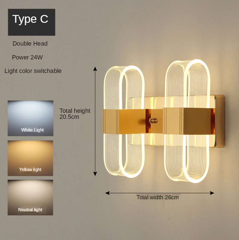 Golden Nordic Style Wall Lamp