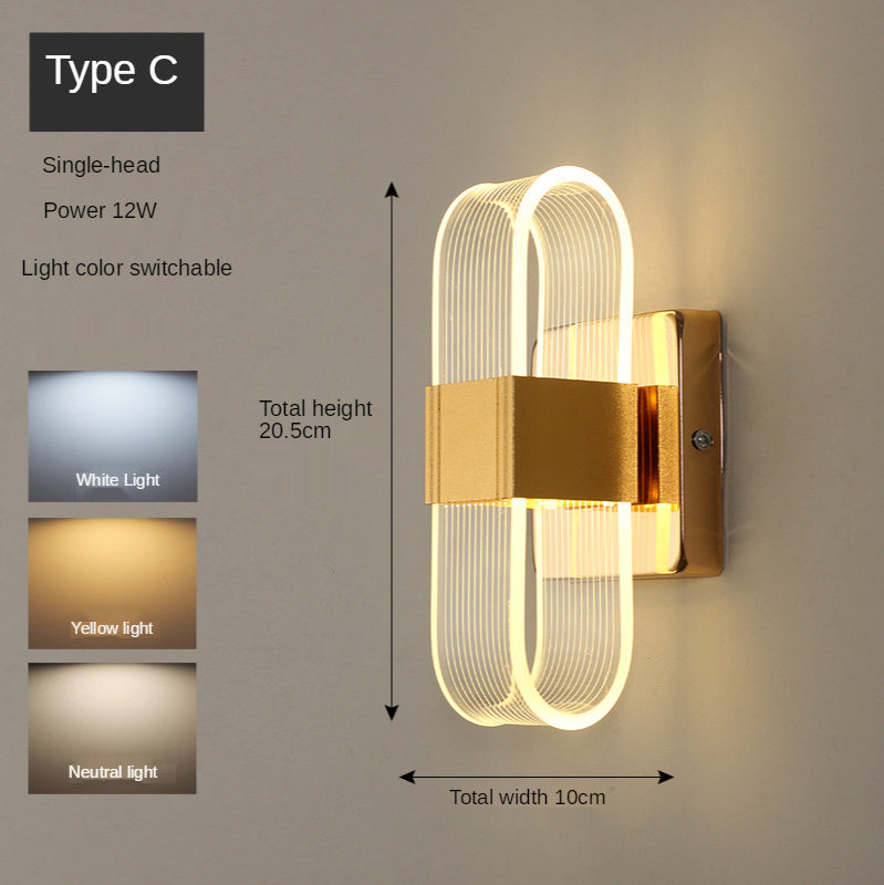 Golden Nordic Style Wall Lamp